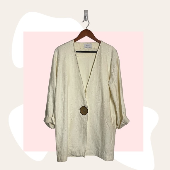 Zara Jackets & Blazers - 6. ZARA linen jacket SZ S